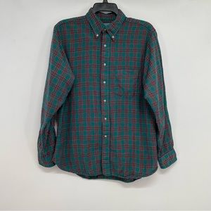 Vintage Pendleton 100% Virgin Wool Check Red/Green Shirt Size XL Made in USA